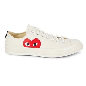 New Comme des Garcons Play x Converse Play One Heart Low-Top Sneakers